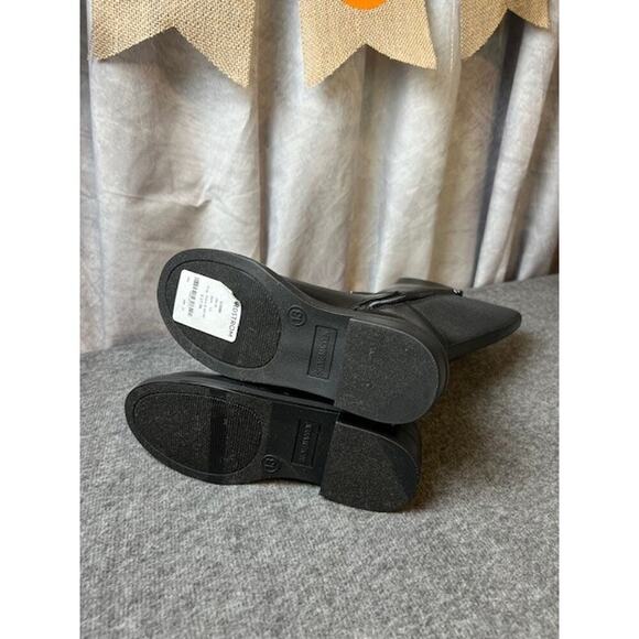 Steve Madden Youth Girls J-Alix Embellished Leather Boots, Black Size 13 - Picture 6 of 7